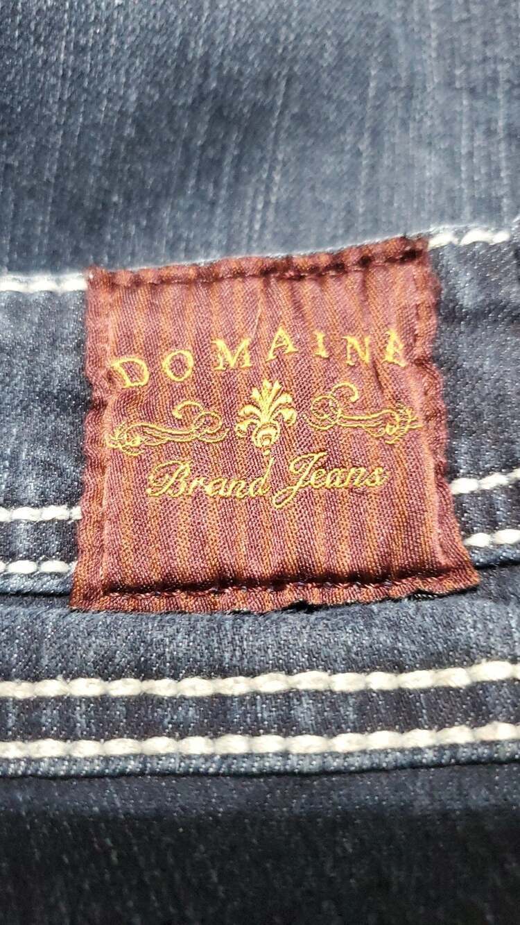Domaine Dark Wash Low Rise Skinny Jeans with Thick Contrast Stitching - Picture 6 of 6
